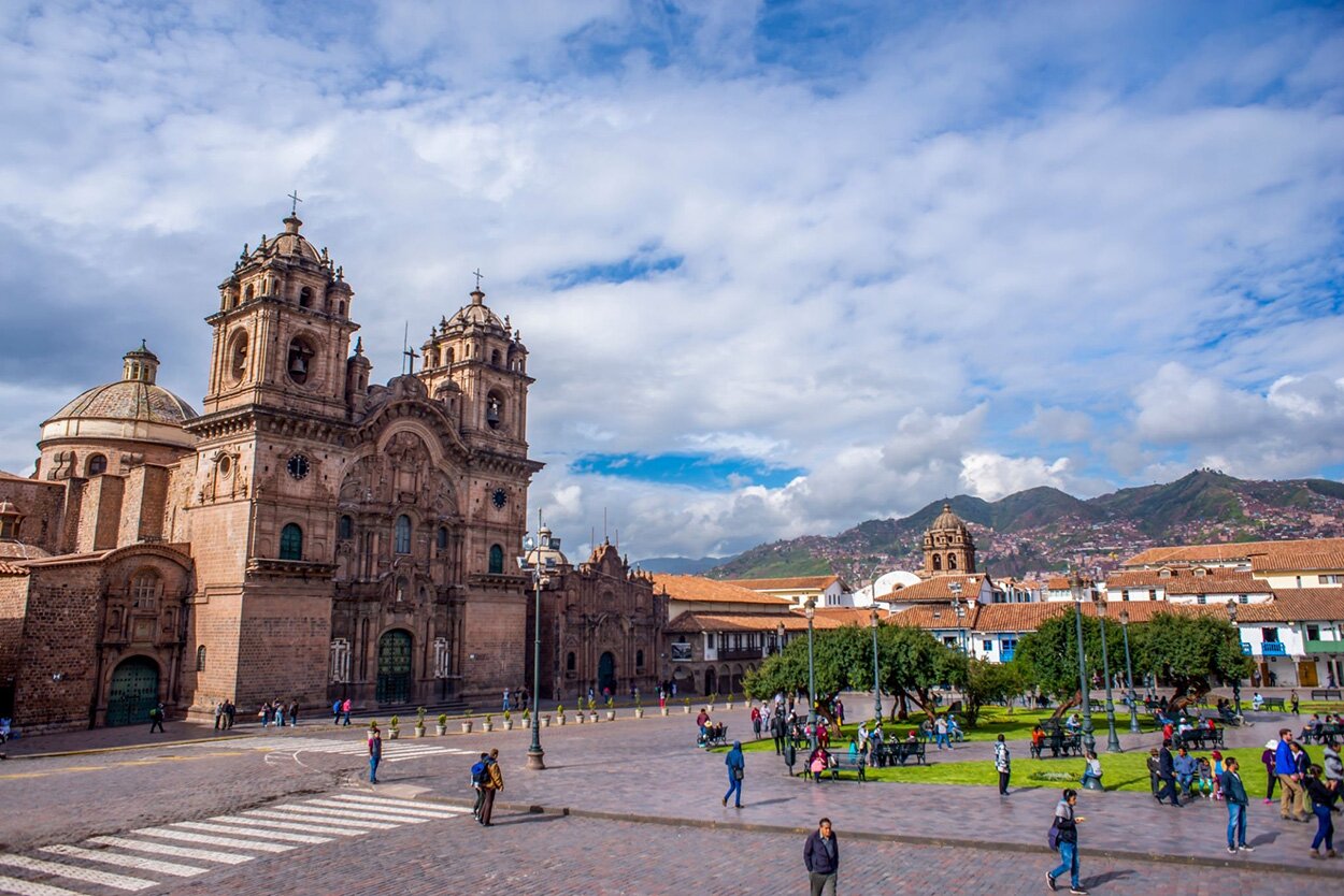 O parque principal da cidade de Cusco